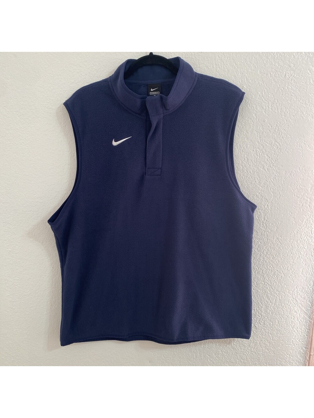 Nike Therma Fit Victory Fleece Coaches Navy  Mens Vest DA4965-419 Size Large
